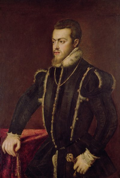 Portrait of Philip II of Spain by Tiziano Vecelli